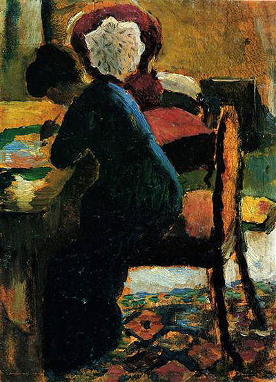 Elisabeth von Schreibtisch August Macke